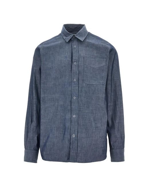 Forét Blue Maple Chambray Pocket Shirt for men