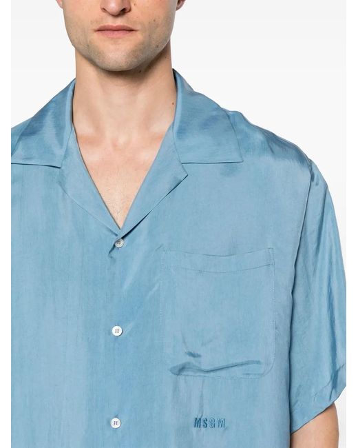 MSGM Blue Shirt for men