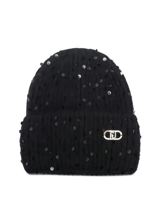 Liu Jo Black Beanie mit Pailletten