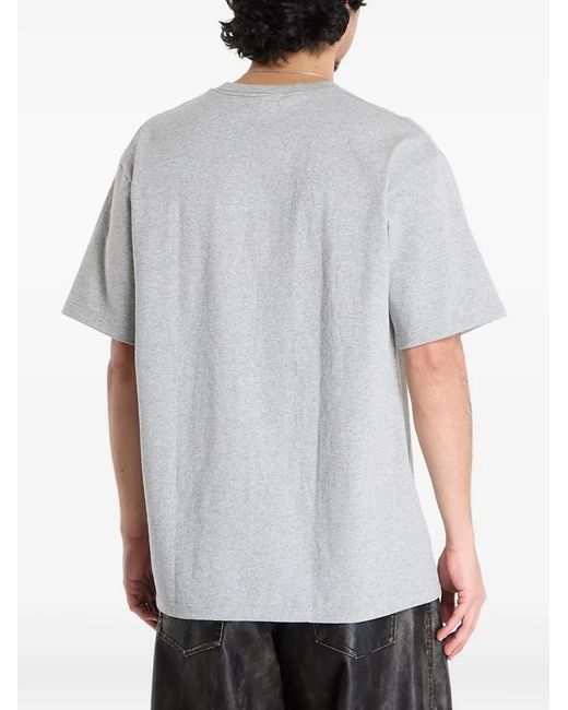 A Bathing Ape Gray Check Logo T-Shirt