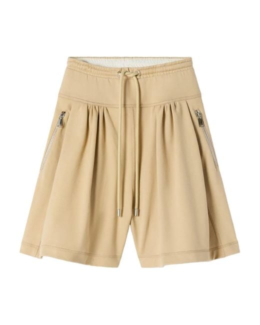 Lanvin Shorts Met Rits in het Natural
