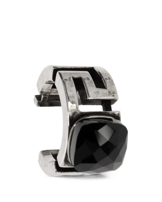 Versace Black Greca Stone-Embellished Ear Cuff