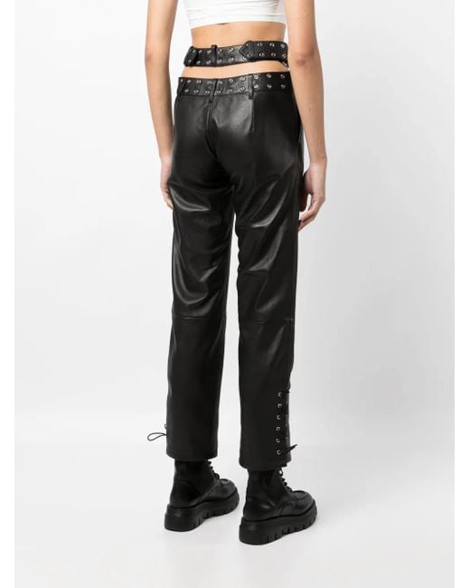 Monse Black Lederhose Mit Gürtel