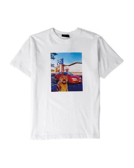 Dime White Cat Selfie T-Shirt