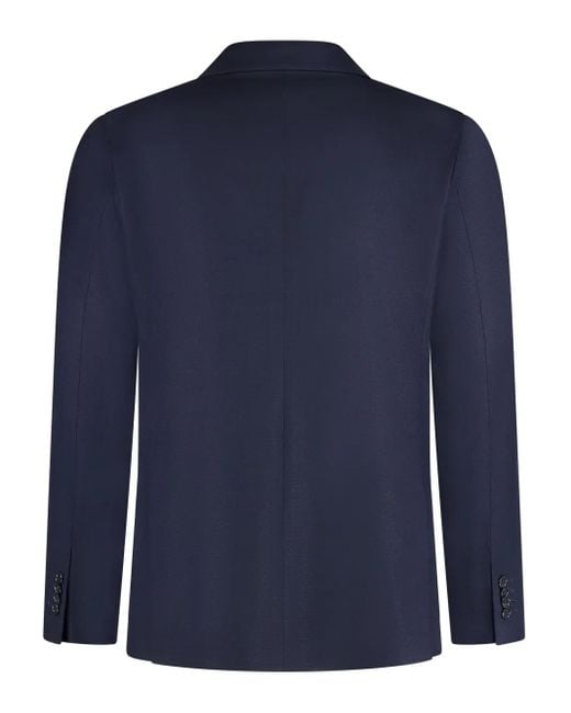 Tagliatore Blue Virgin Wool-Blend Blazer for men