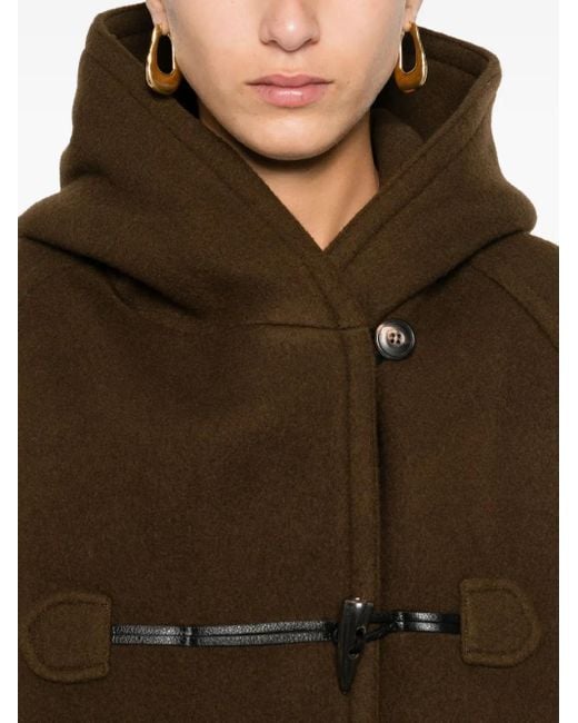Low Classic Brown Wool Blend Single-Breasted Coat