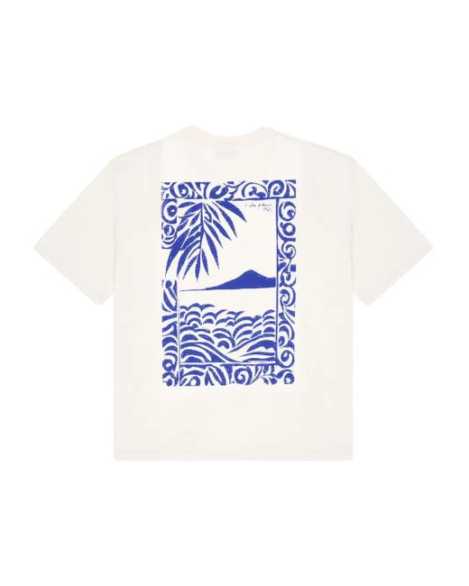 Laneus White Graphic-Print T-Shirt