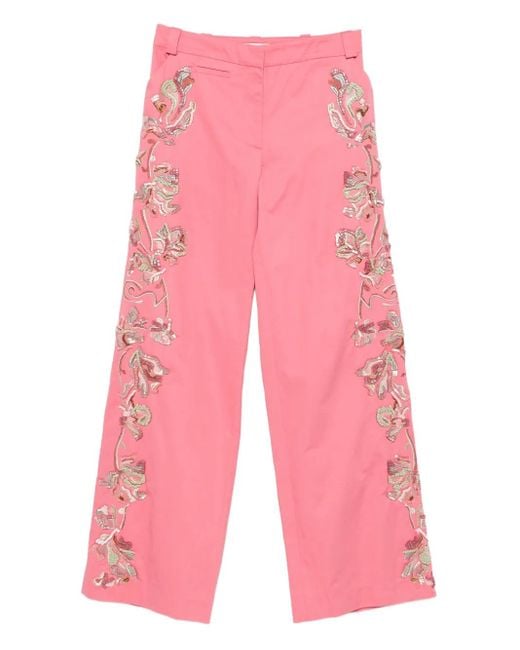 Christopher Esber Pink Straight-Leg Trousers