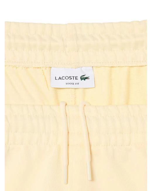 Lacoste White Drawstring Zip-Pocket Trousers for men