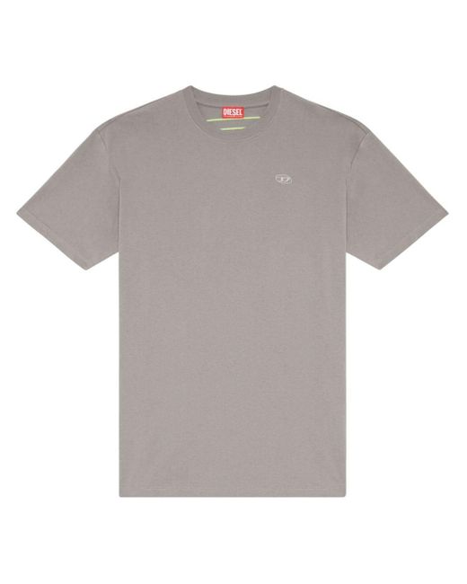 DIESEL Gray T-Boggy-Megoval Cotton T-shirt for men