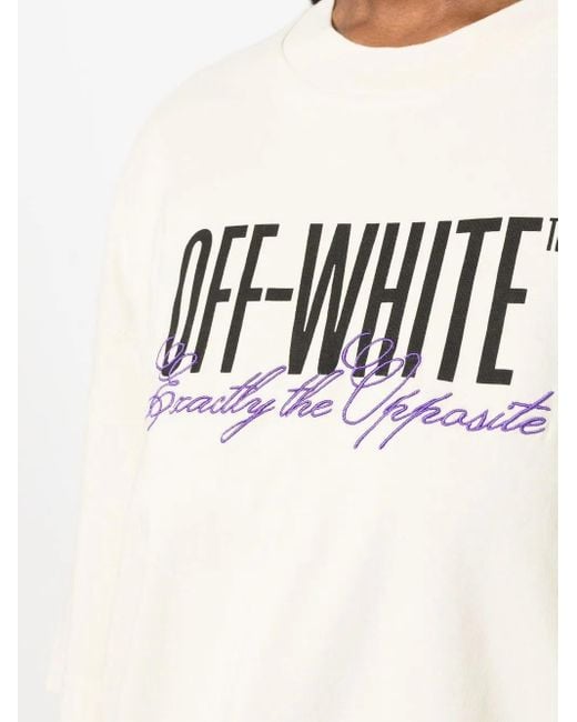 Off-White c/o Virgil Abloh White Logo-Print Short-Sleeve T-Shirt