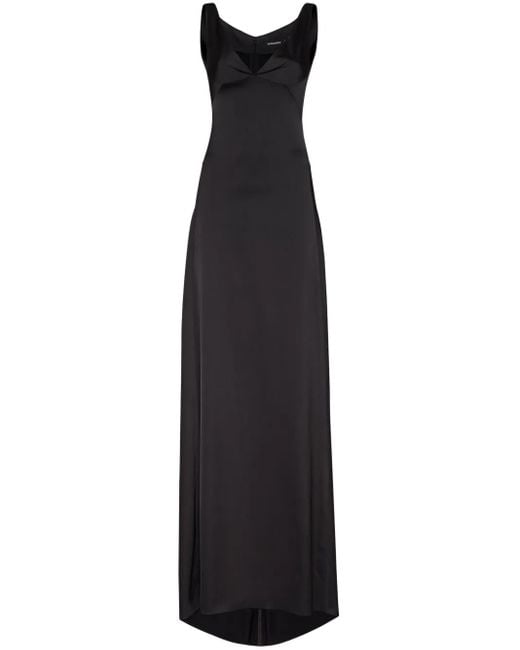 Robe En Satin À Coupe Longue DSquared² en coloris Black