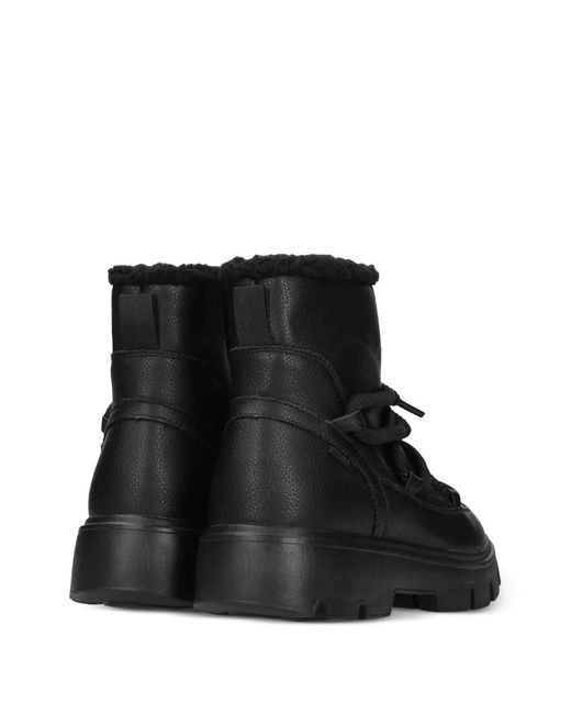 Mexx Black Lace-Up Ankle Boots