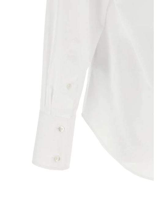 Maison Margiela White V-Neck Shirt for men