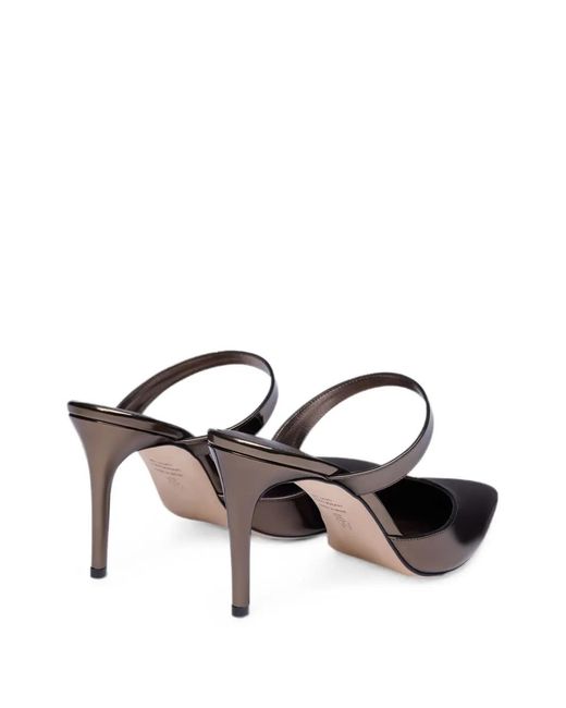 Stuart Weitzman Brown Stuart Power Pointed-Toe Mules