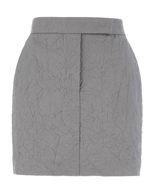 Max Mara Gray Wool Mini Skirt