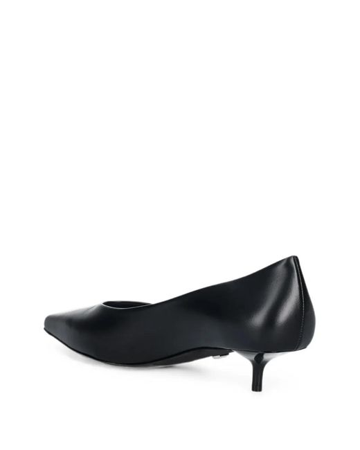 Max Mara Black Pointed-Toe Kitten-Heel Pumps