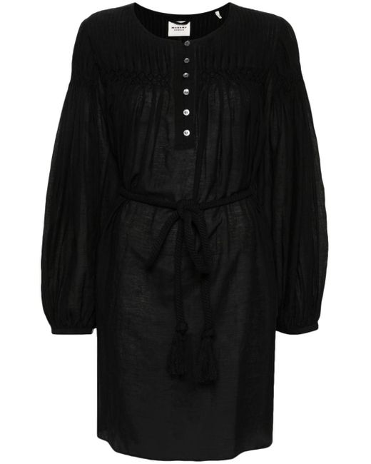 Marant Étoile abito adeliani con dettaglio arricciato di Isabel Marant in Black