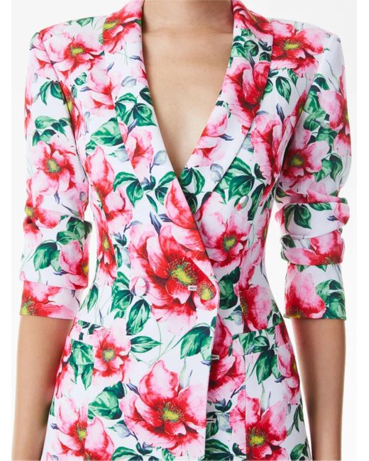 Alice + Olivia Red Latoya Floral Mini Blazer Dress