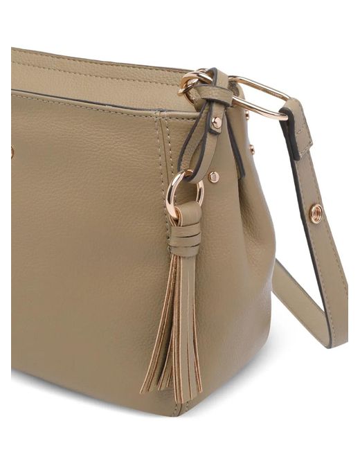 Liu Jo Natural Logo-Plaque Tassel Shoulder Bag