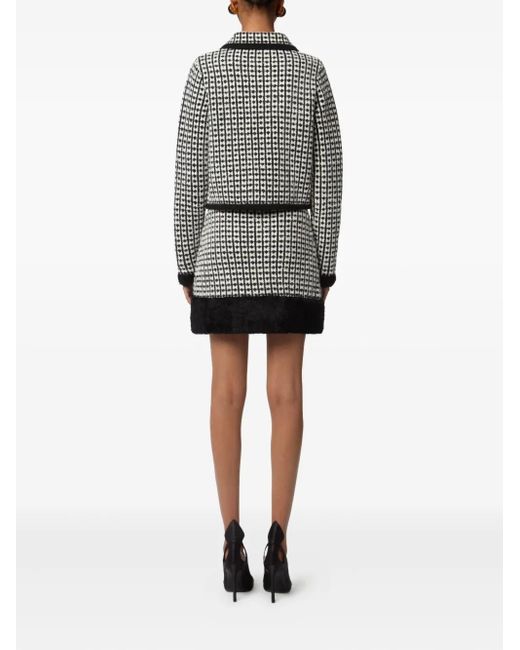 Nina Ricci Gebreide Mini-Rok Met Tweed Effect in het Black