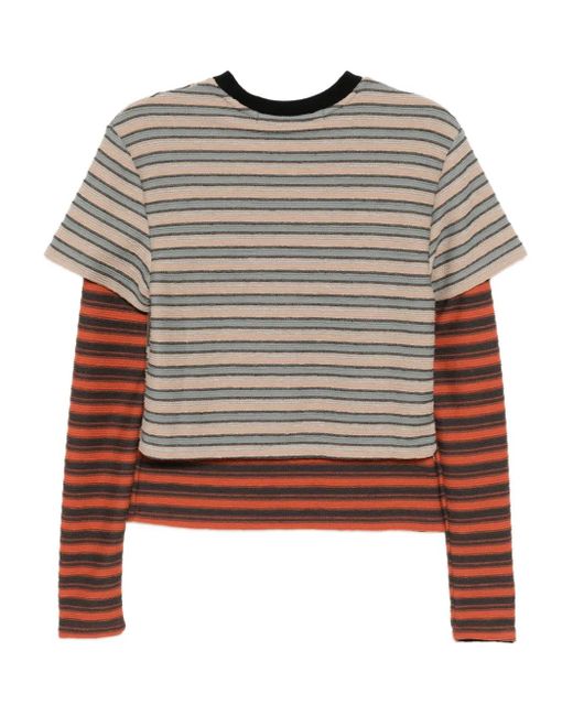 ANDERSSON BELL Natural Multi Stripe T-Shirts