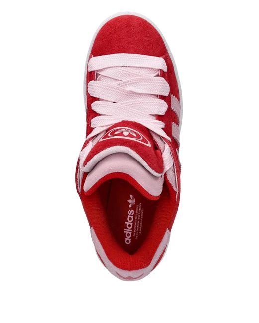 Adidas Campus 00S 3-Stripes Suède Sneakers in het Red