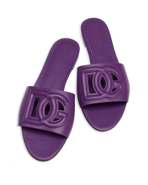Dolce & Gabbana Purple Slides