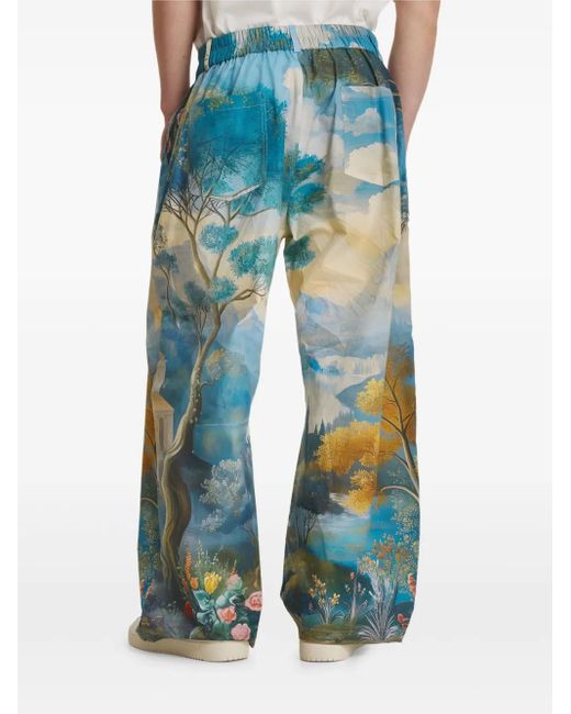 IRINA VOINEA Blue Temperance Trousers for men
