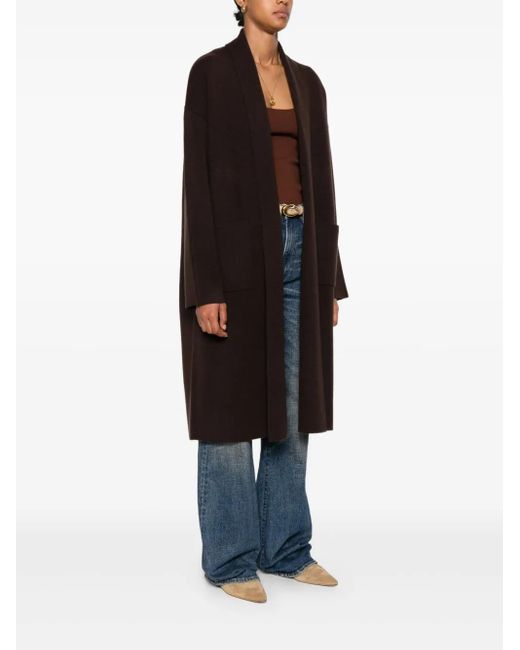 Allude Black Open-Front Coat