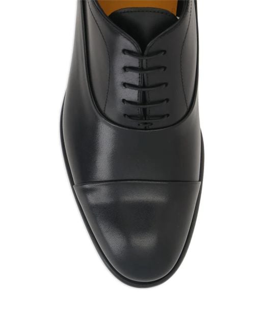 Stringate Con Punta A Contrasto di Doucal's in Black da Uomo