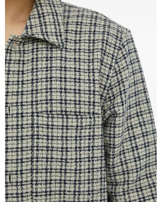 Samsøe & Samsøe Gray Checked Button Shirt for men