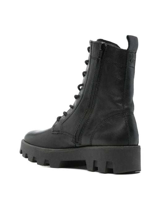 Marc O' Polo Black Lace-Up Chunky Sole Boots