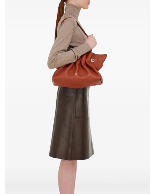 Ferragamo Red Medium Soft Shoulder Bag