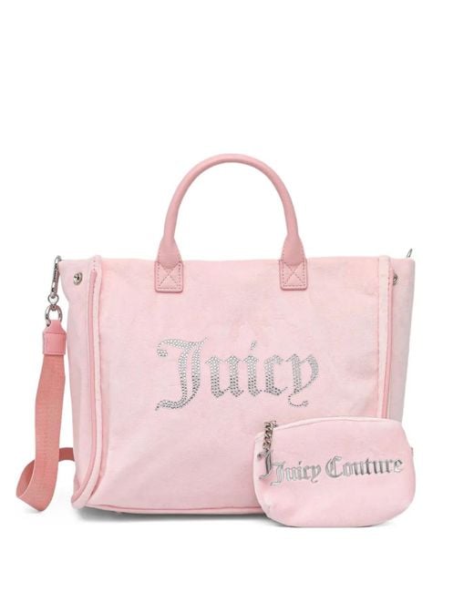 Juicy Couture Pink Embellished Top-Handle Tote Bag