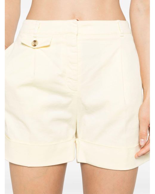Boss Natural Pleated Twill Shorts