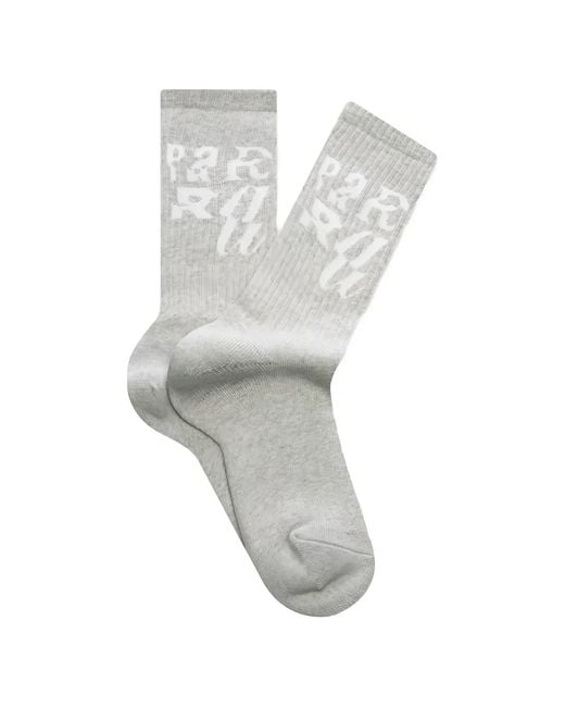 by Parra White Error Logo Crew Socks for men