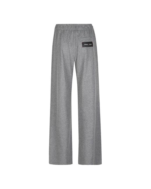 Pinko Gray Logo-Patch Elasticated Trousers