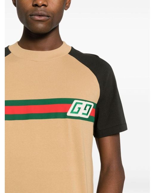 Gucci T-shirt Met Vierkant GG-print in het Black voor heren
