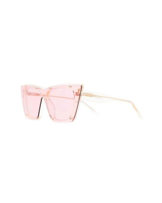 McQueen Pink Sunglasses Yellow