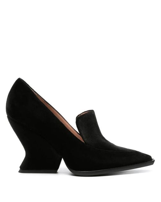 Alberta Ferretti Black Walking Sculpted-Heel Pumps