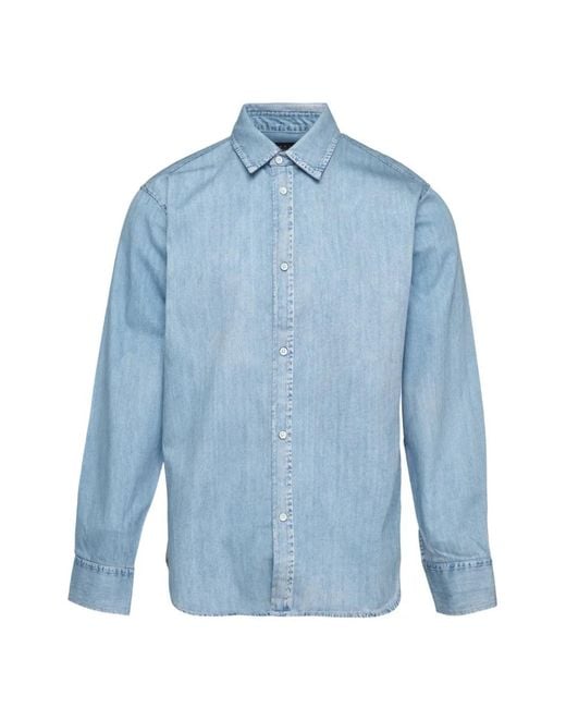 Rag & Bone Blue Button-Down Denim Shirt for men
