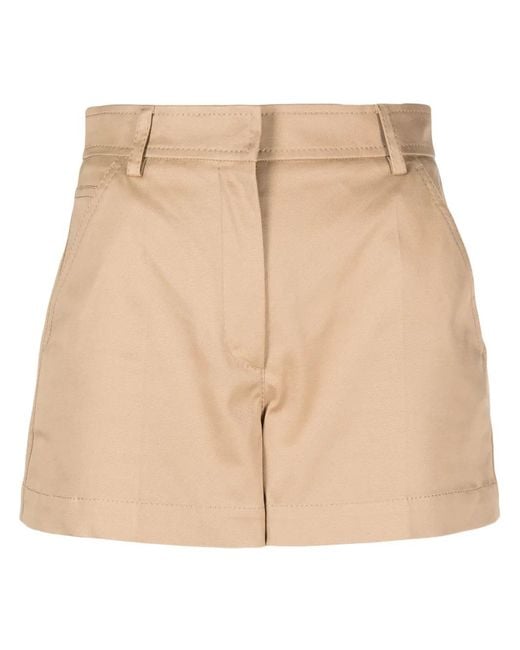 Valentino Garavani Natural Rockstud High-Waisted Shorts