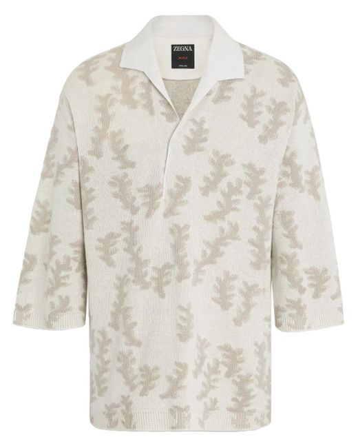 メンズ Zegna Oasi Lino ポロシャツ White