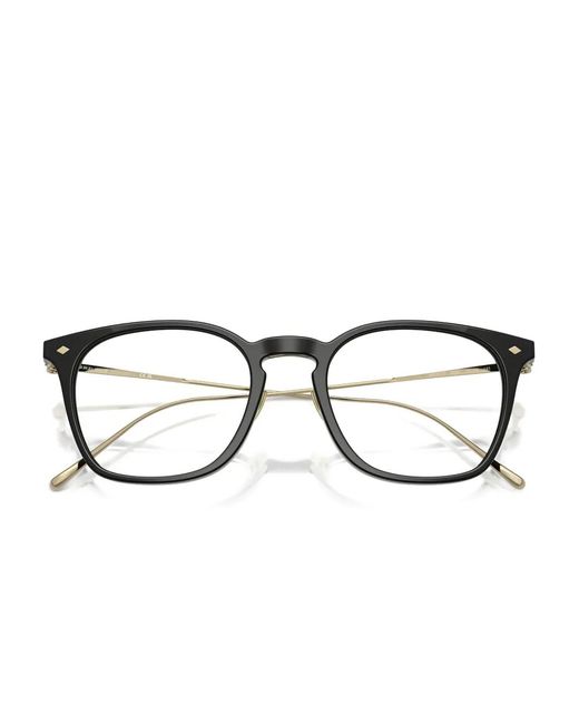 Giorgio Armani Black Titanium-Square Frames Glasses for men