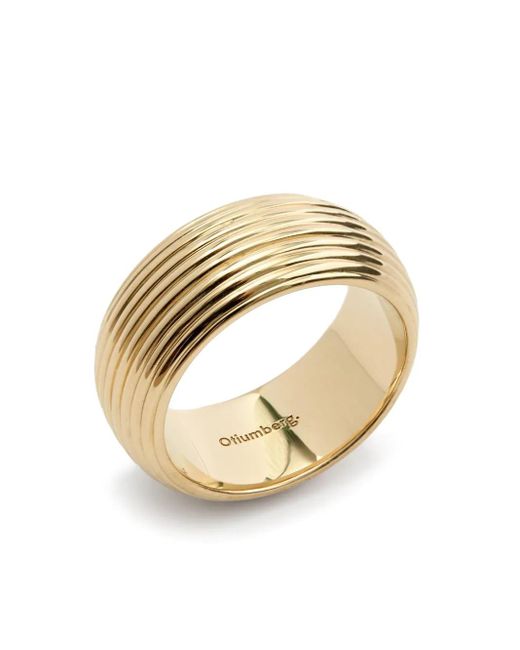 Otiumberg Metallic Wide Ridged Ring