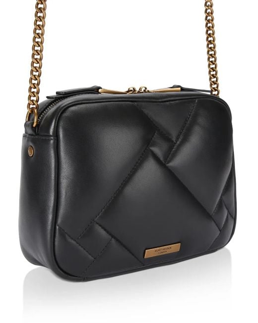 Kurt Geiger Black Kensington Puff Leather Crossbody Bag