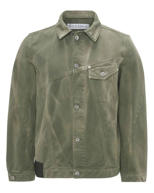 Veste en jean à patch logo Twisted J.W. Anderson pour homme en coloris Green