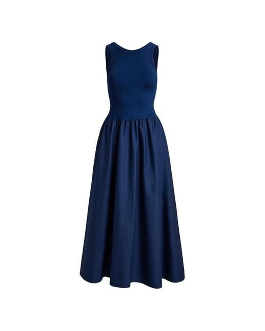 Polo Ralph Lauren Blue Sleeveless A-Line Maxi Dress
