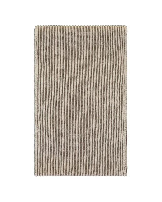 Moorer Brown Ribbed-Knit Scarf for men